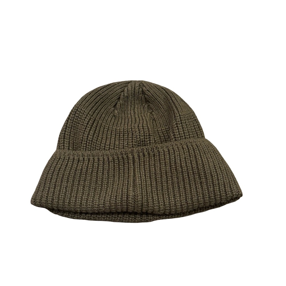 Polo Ralph Lauren Men Olive Green Ribbed Knit Beanie Tiger American Flag Patches - Picture 3 of 5